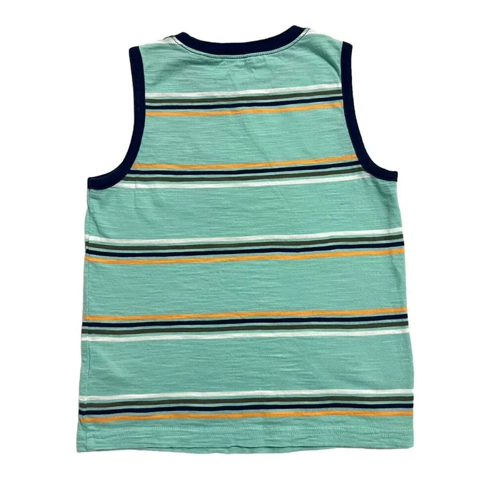 Carter's 4T Aqua Striped Pocket Tank Top